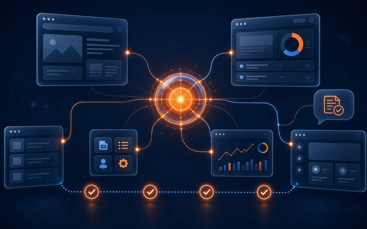 Concept illustration for Intelligent Task Automation Agent